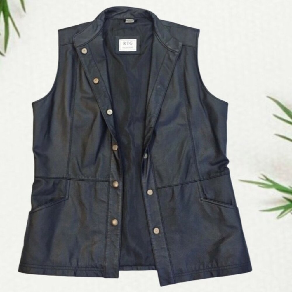 VTG LEATHER VEST SZ 9